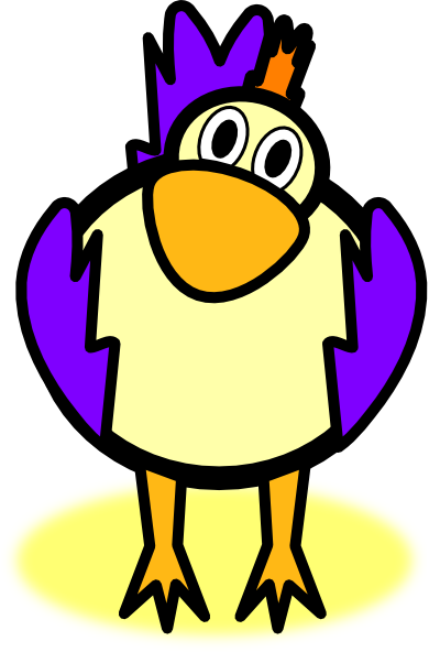 Purple Clipart Chicken - ? (390x592)