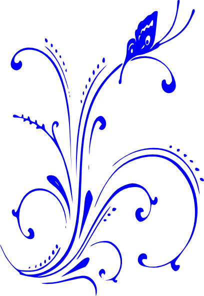 Royal Blue Wedding Border Design (408x592)