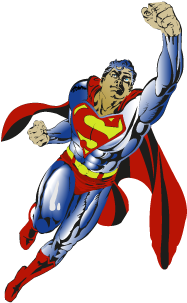 Superman Flying Vector - Justice League Superhero Logo (400x400)