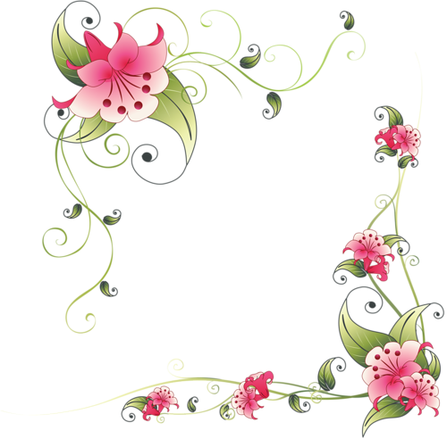 Flovin440 - Flower Page Border Design (500x492)