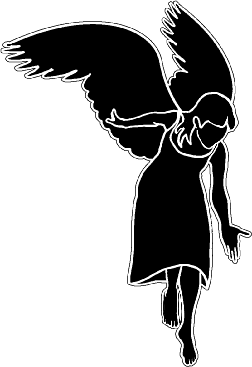 Angel Silhouettes - Illustration (913x1255)