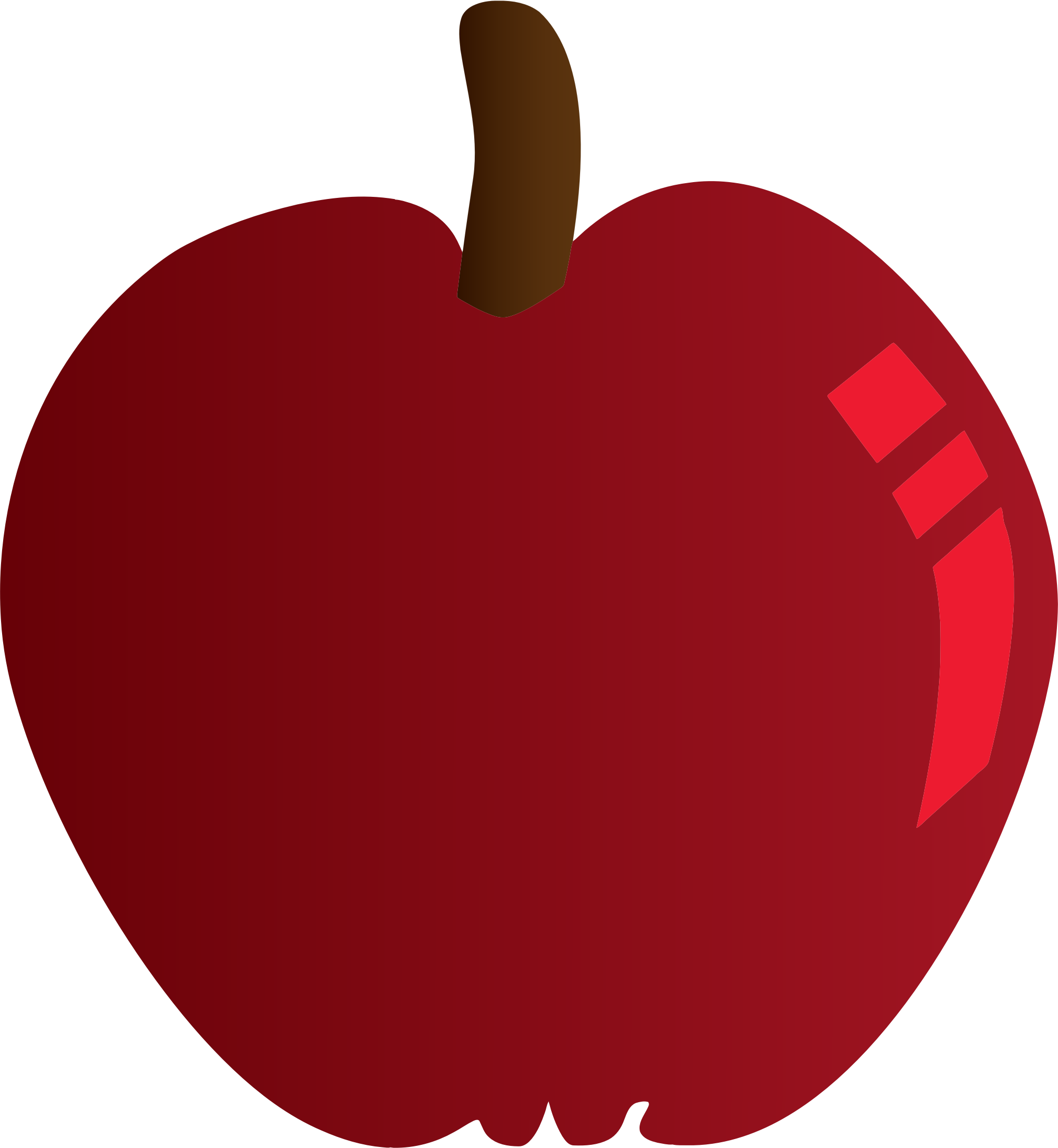 Clipart - - Apfel Clipart (2010x2181)