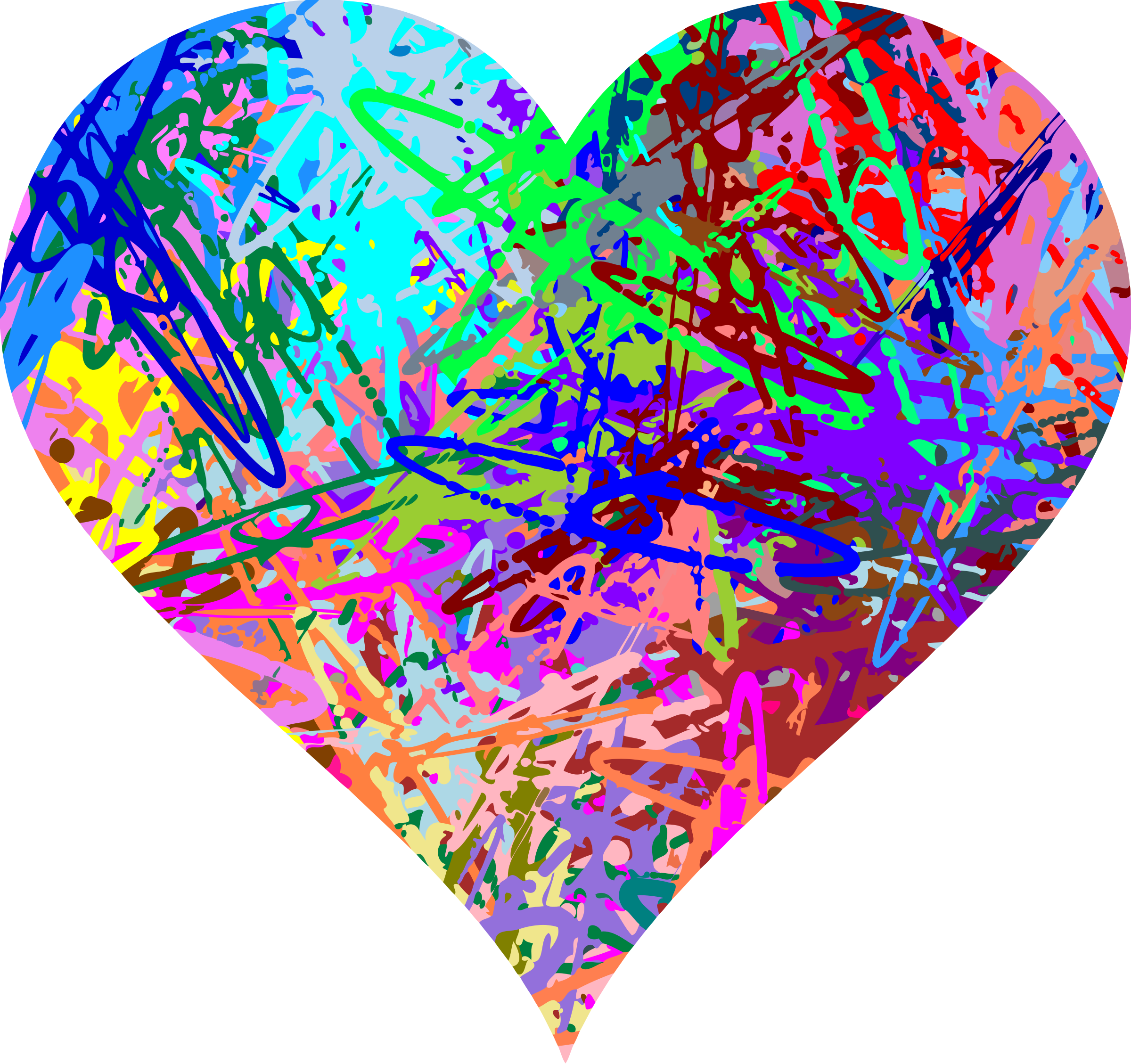 Pics - Jackson Pollock Heart (2400x2258)