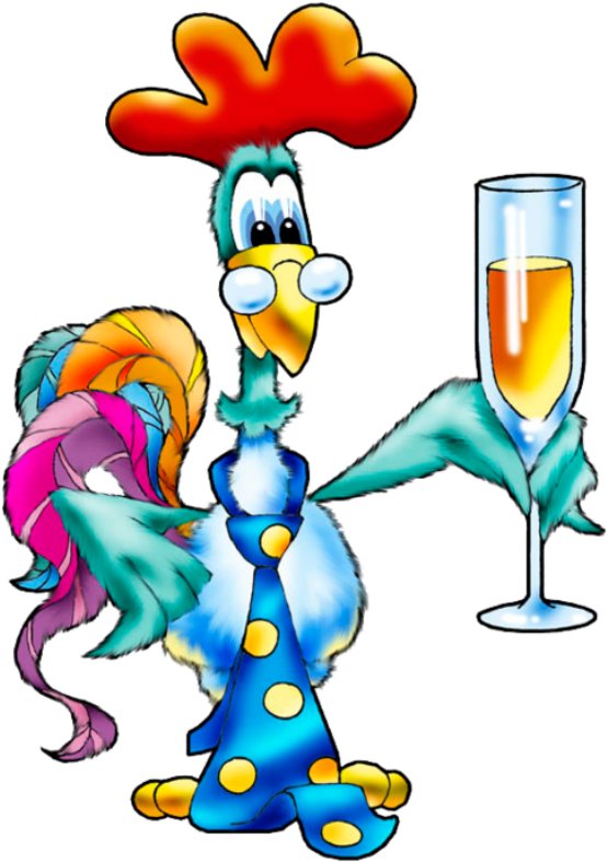 Clipart Horoz Sembol Resimler - Петух С Днем Рождения (579x800)