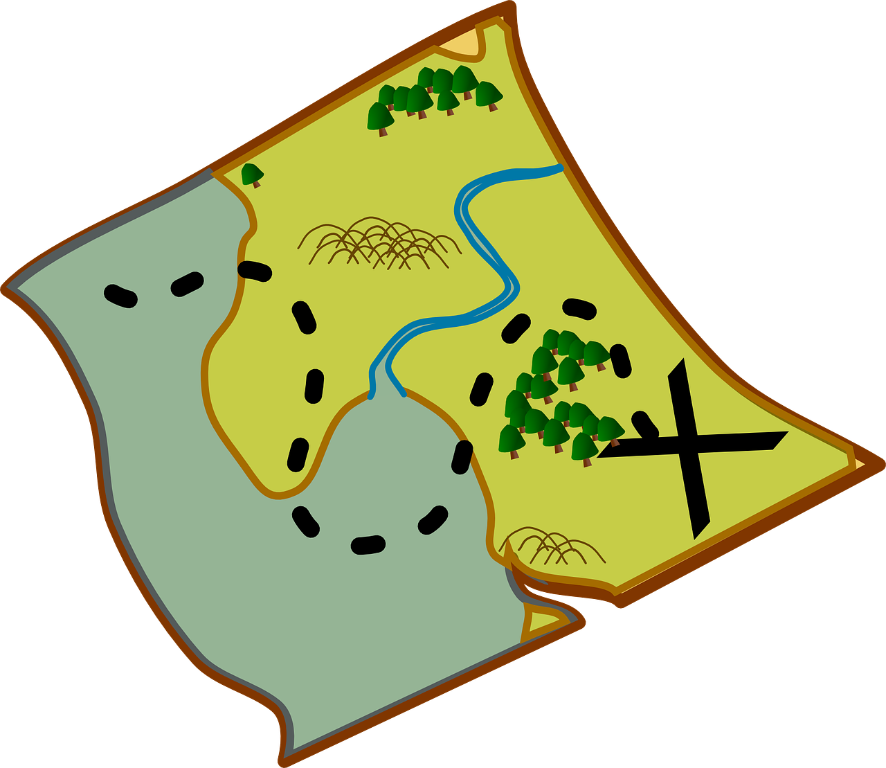 8f - Treasure Map Clip Art (1600x1386)