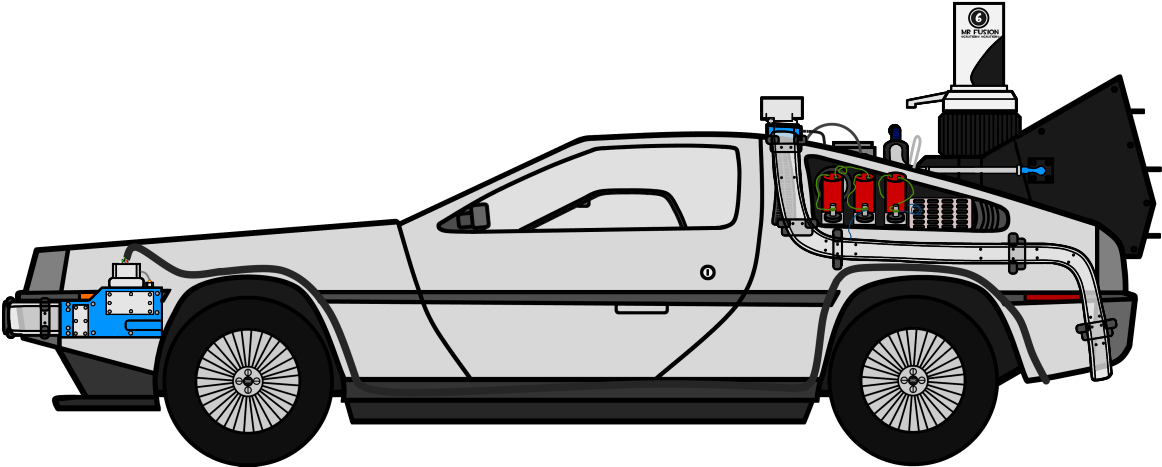 Delorean Time Machine Png (1200x500)