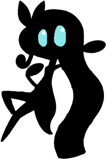 Meloetta Silhouette By Foxcentral - Cartoon (600x690)