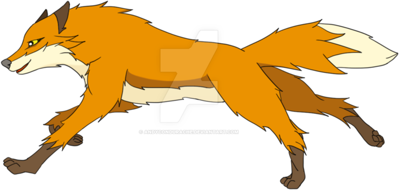 Running Fox Loop By Andycondurache - Cartoon (1191x670)