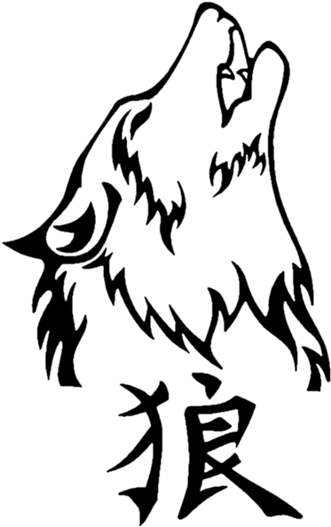 Wolf - Black And White Wolf Drawing (400x642)