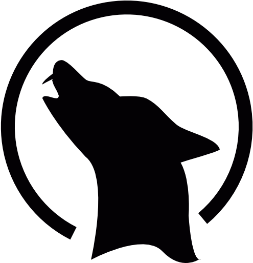 Wolf Howling At The Moon Vector - Predator Icon (512x512)