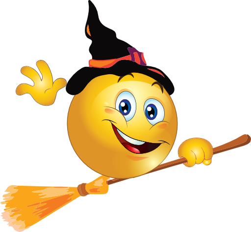 Witchy Smiley Moticon - Emoticons Witch (512x472)