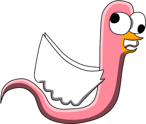 Flyin Duk Worm Thinh By Fluffyflops - Cartoon (800x600)
