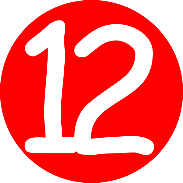 Twelve Clipart (600x600)