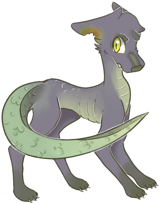 Snake Wolf Request By Critterly - Cartoon (606x754)