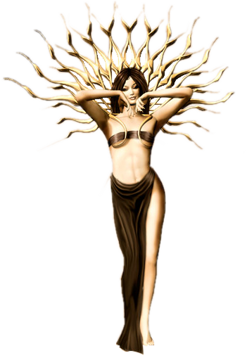 Golden-goddess - Illustration (351x509)