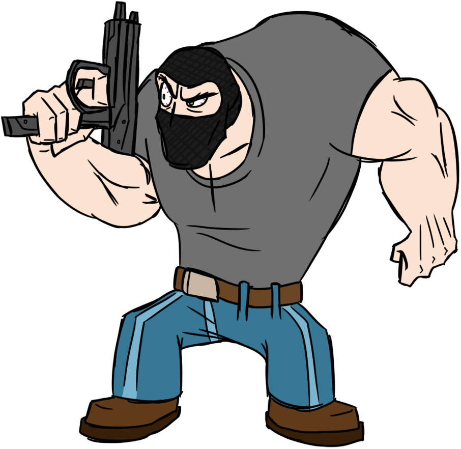 Thief, Robber Png - Drawing (906x882)