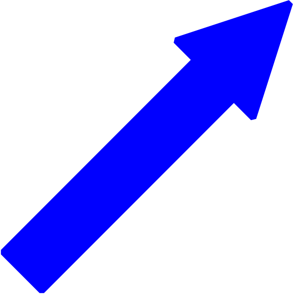 Blue Arrow Right Down Clip Art At Clker - Arrow Pointing Up Right (594x595)