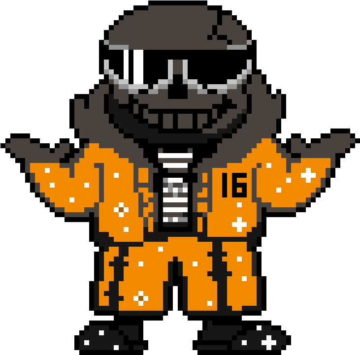 Prisoner Shadowtale Sans - Pixel Art (750x740)
