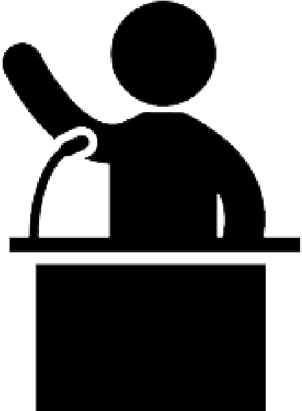 Size - Person Talking On Podium (600x600)