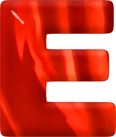 Letter E In Red (396x465)