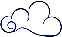 Cloud Clipart - Line Art (400x400)