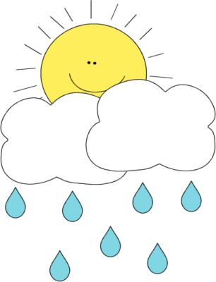 Sun Behind Rain Cloud - Rain Sun And Clouds (306x400)