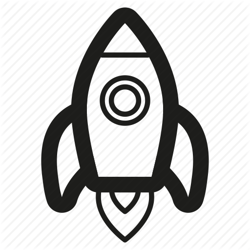 Rocket Ship Outline - Emblem (512x512)