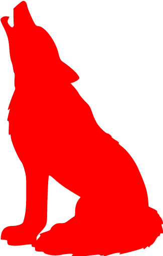 Red Wolf Icon Free Red - Wolf Silhouette (512x512)