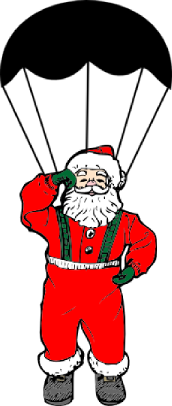 Santa Parachute Clipart (252x592)