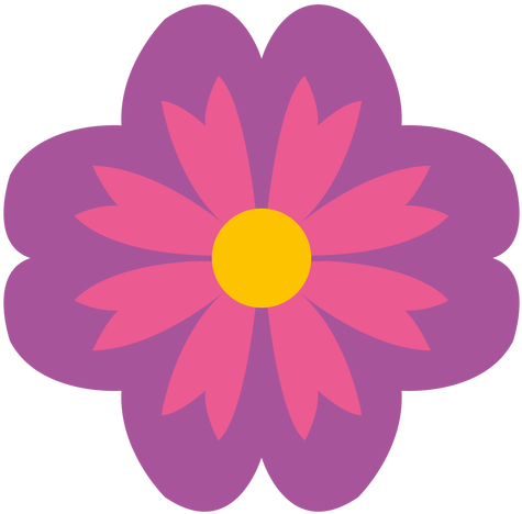 Pink Flower Svg - Green (512x512)