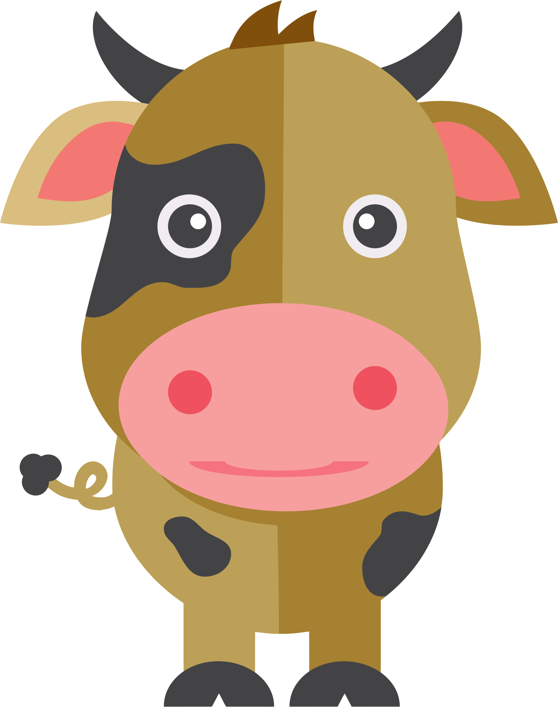 Big Image - Cartoon Cow (1824x2310)