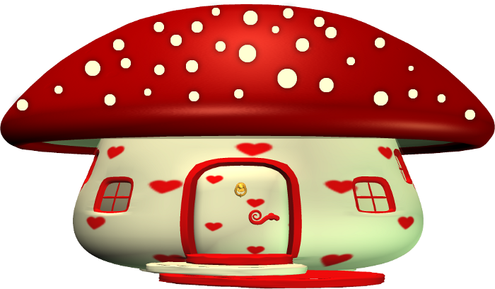 Mushroom House * - Сказочные Домики Клипарт (700x408)
