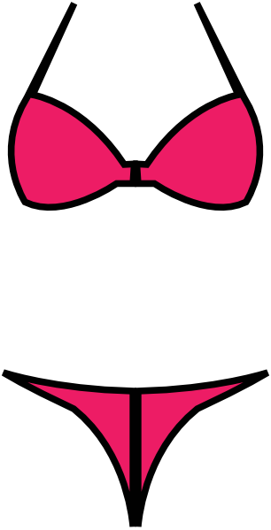 Clip Art Bikini Top (306x599)
