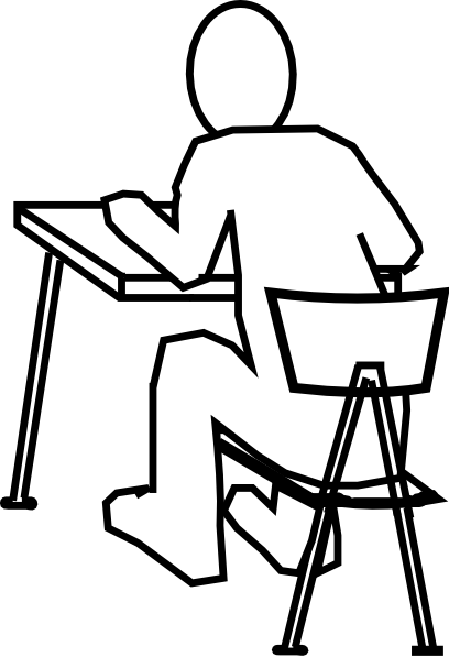 Desk And Chair Drawing (492x720)