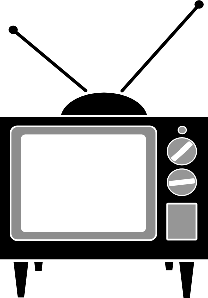 Vintage Tv Vector Png (414x594)