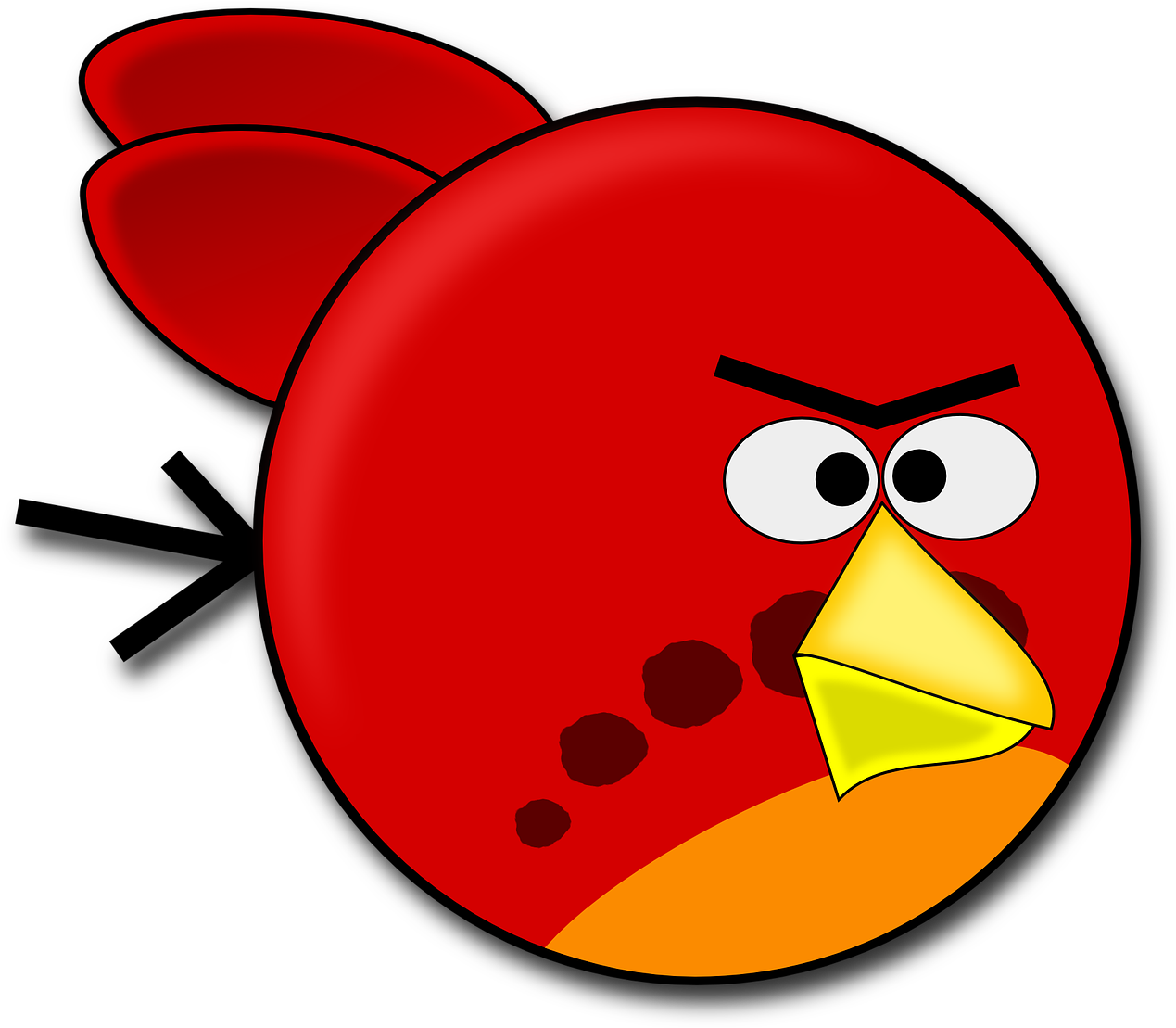 Red Bird Clipart 26, - Android (1280x1108)