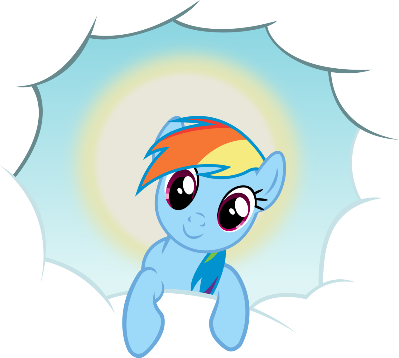 Cloud Hole By D4svader - Rainbow Dash Cloud (1280x1147)