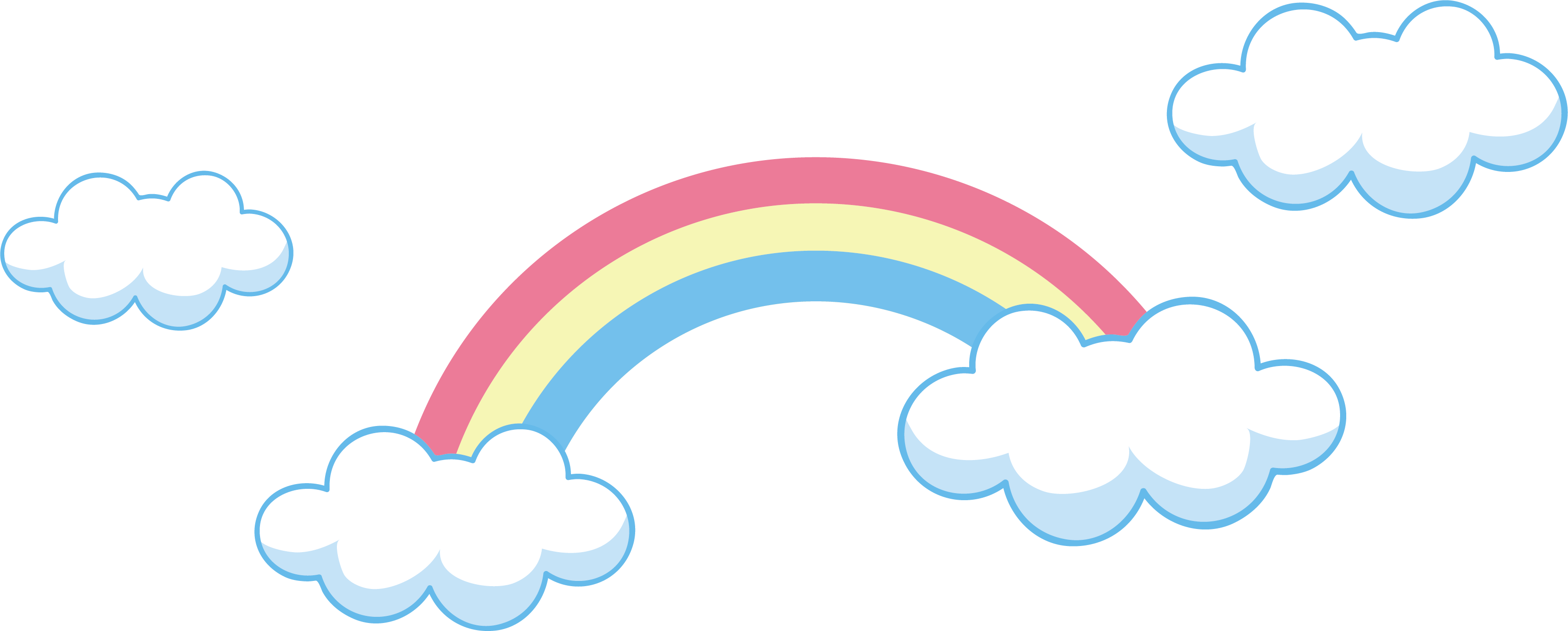 Cloud Euclidean Vector Rainbow - Euclidean Vector (3323x1336)