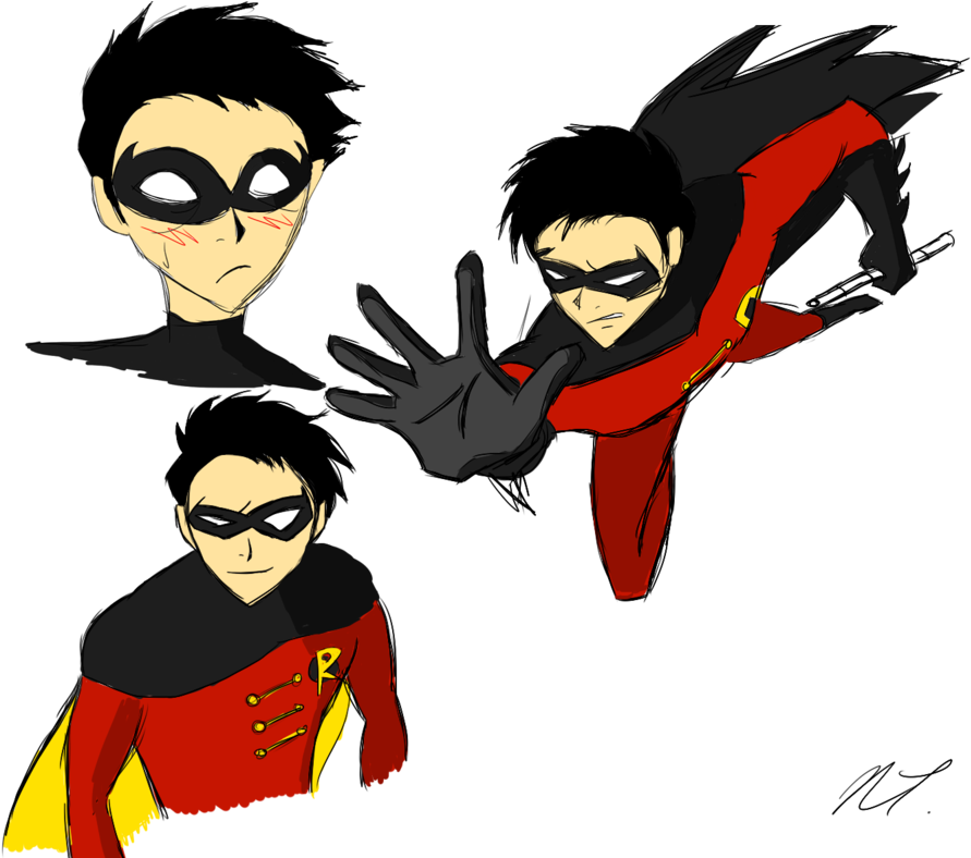 Robin Character Comic Sketch - Robin Comic White Background (900x787)