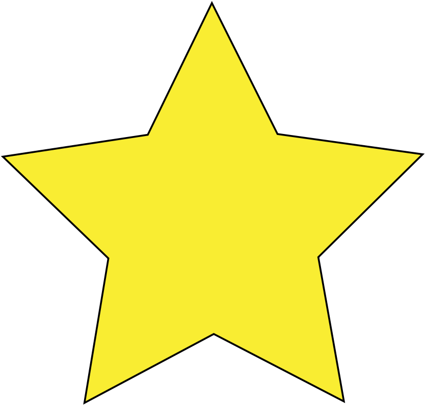 Simple Star Clip Art - Star Drawing (900x900)