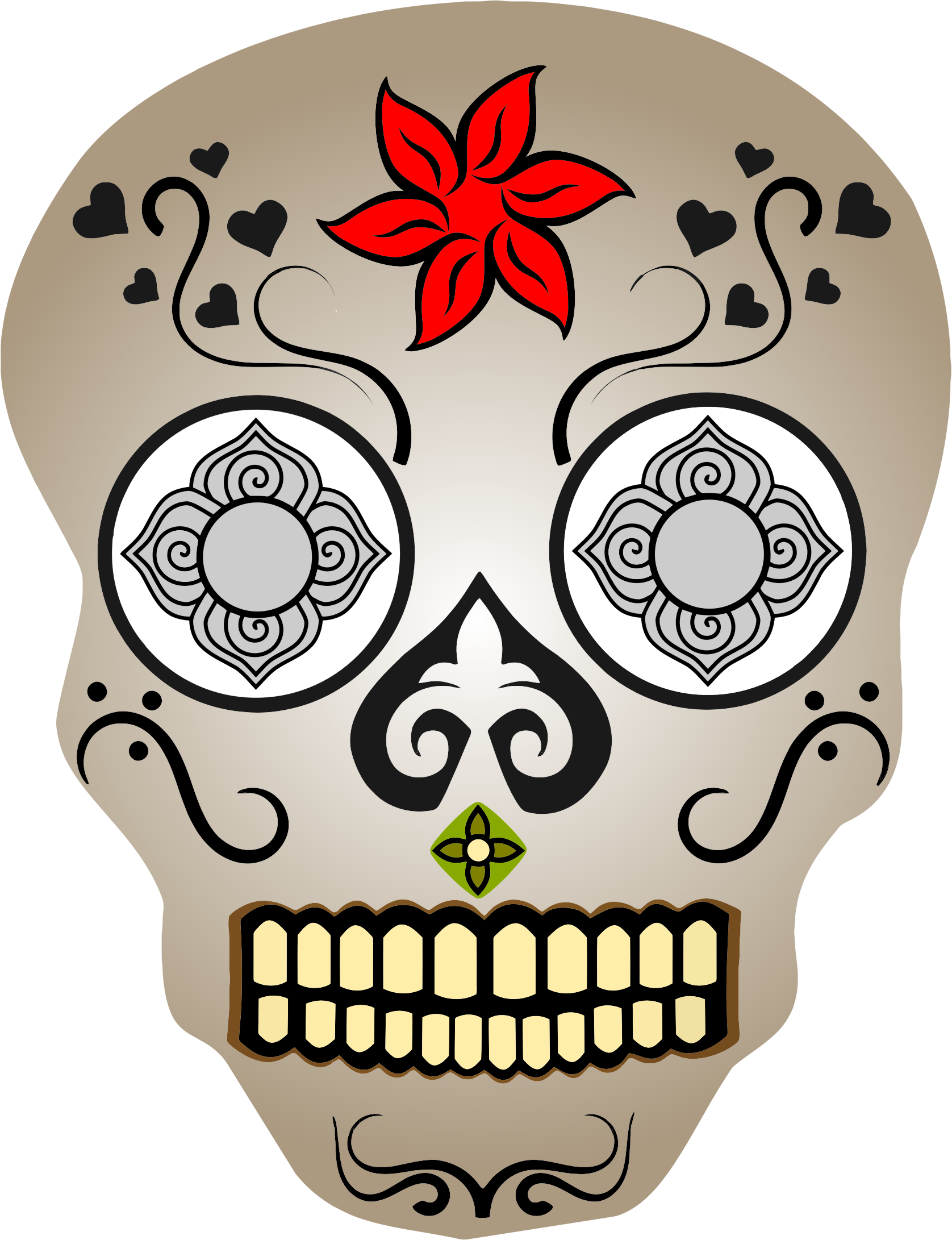 Skull 2 - Day Of The Dead Sugar Candy Skull Iphone 5 And Iphone (1676x2182)