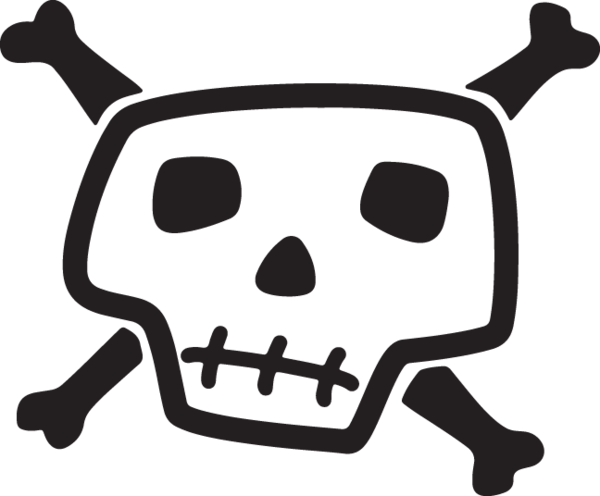 Clip Art - Skull And Bones Drawing (648x536)