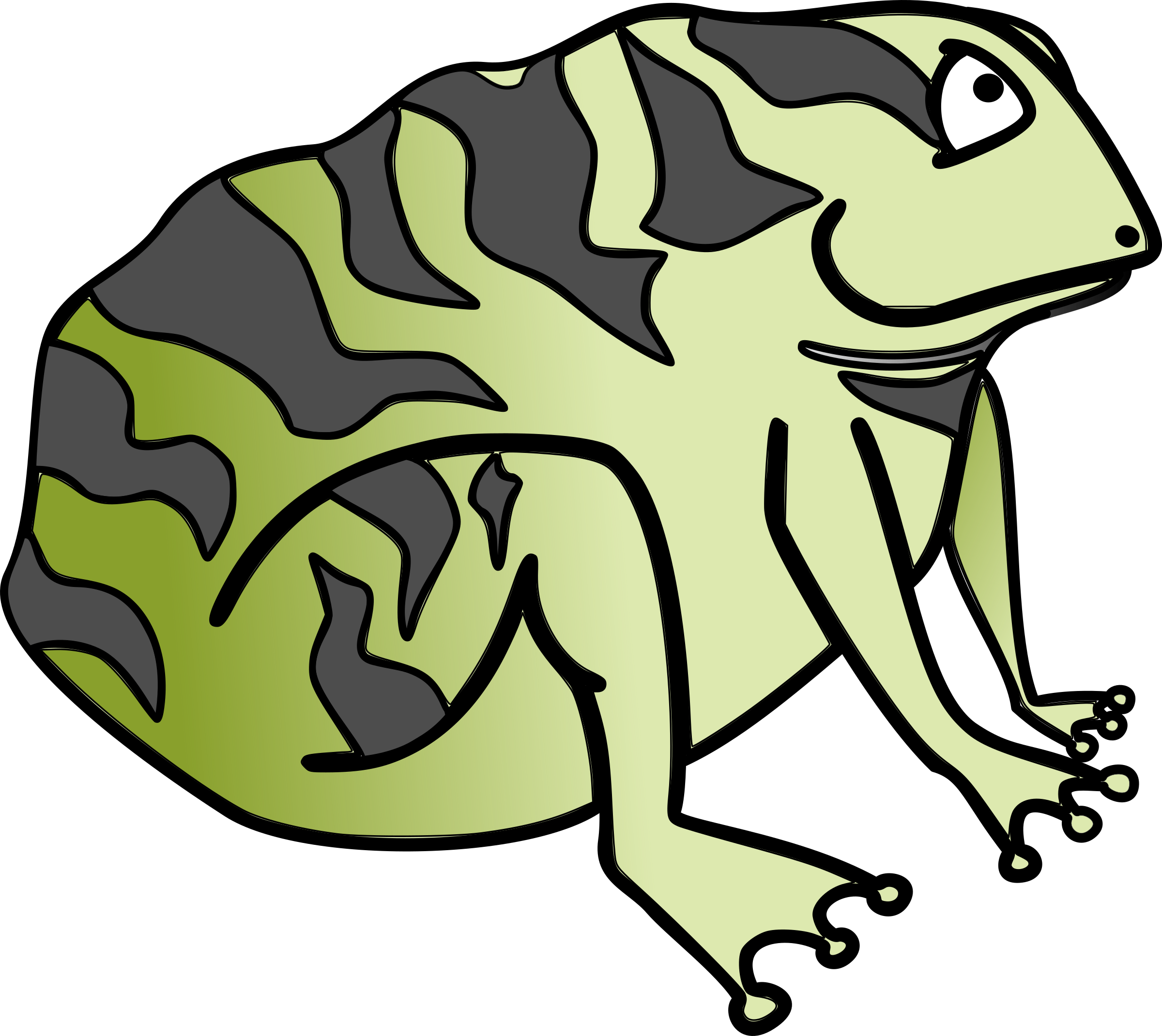 Toad Svg Vector File, Vector Clip Art Svg File - Toad Clip Art (2400x2141)