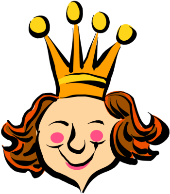Clipart Queen Head (350x400)