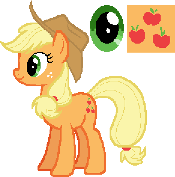 Applejack - Mlp Applejack Color Guide (600x600)