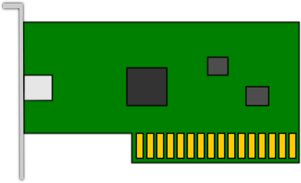 Network Card 2 Clip Art Technology Download Vector - Network Interface Card Icon (600x365)