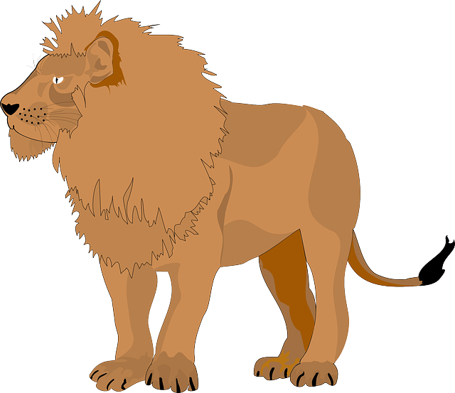 棕色, 骄傲, 狮子, 动物, 尾巴, 鬃毛 - Brown Lion Clipart (640x553)