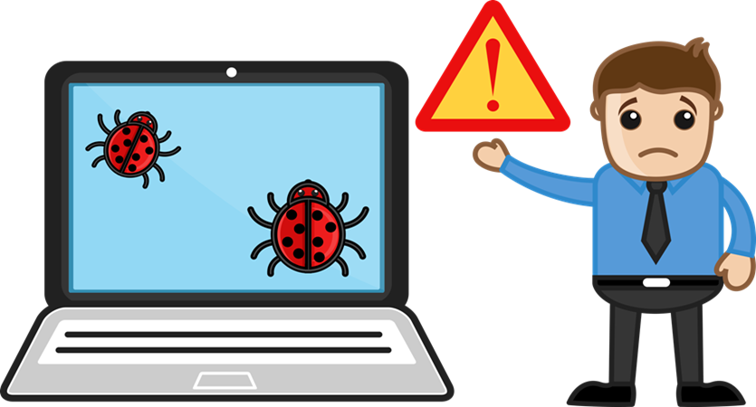 Cliparts Computer Viruses - Computer Affected By Virus (835x450)