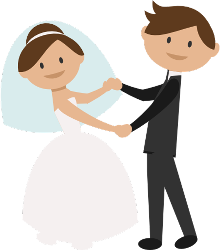 People, Wedding Couple, Bride, Groom, Dancing, Romantic - Bride And Groom Clipart (850x850)
