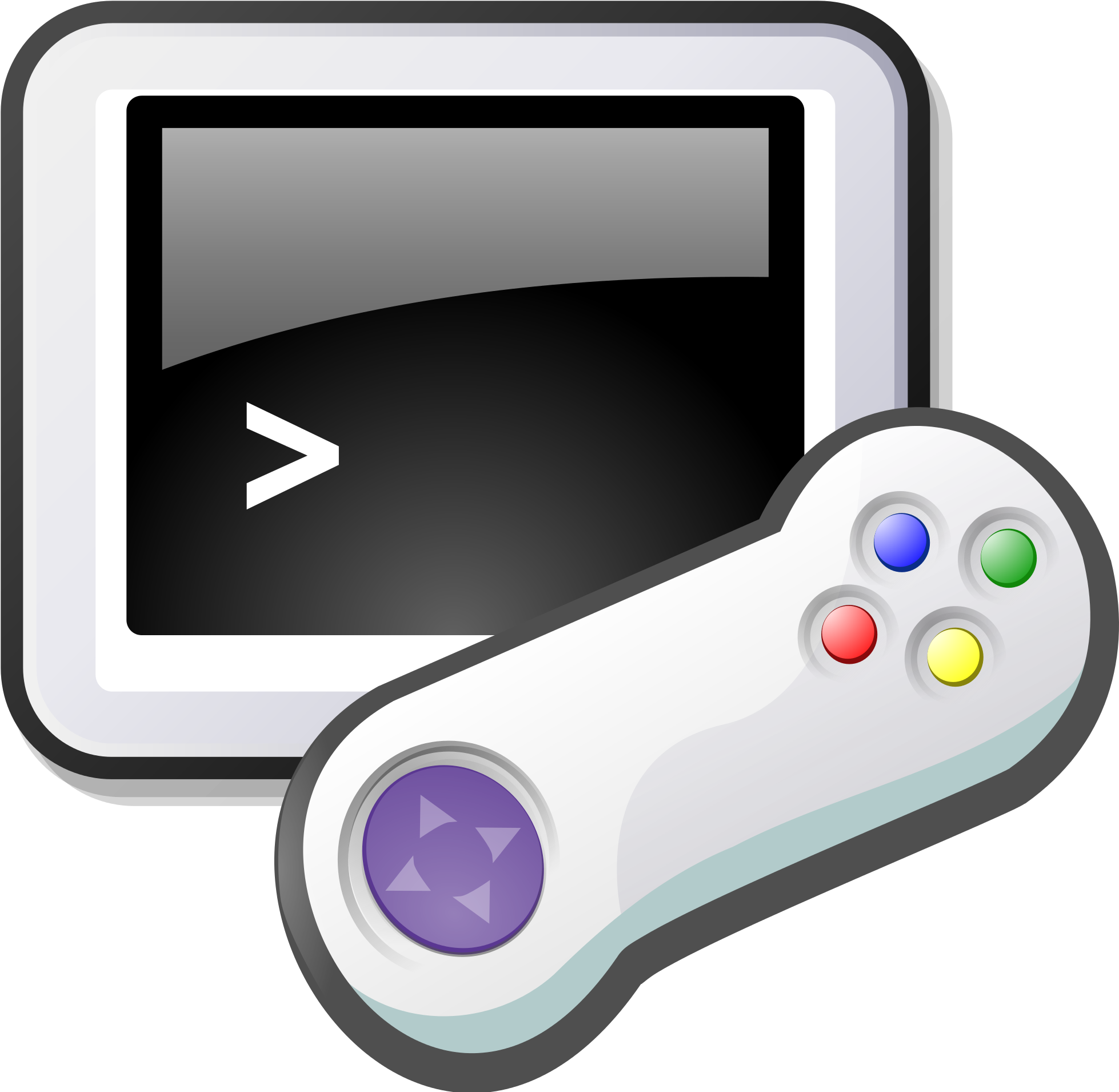 2000px-old Computer Game - Video Game Controller Clip Art (2000x2000)